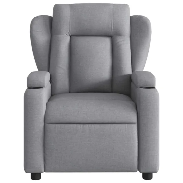 Fauteuil inclinable de massage gris clair tissu