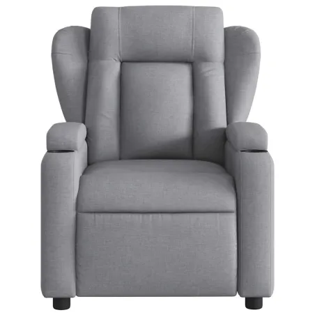 Fauteuil inclinable de massage gris clair tissu