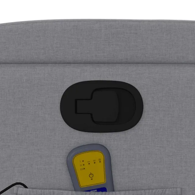 Fauteuil inclinable de massage gris clair tissu