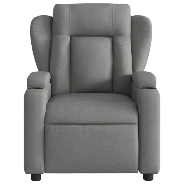 Fauteuil inclinable de massage gris foncé tissu