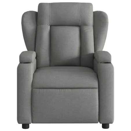 Fauteuil inclinable de massage gris foncé tissu