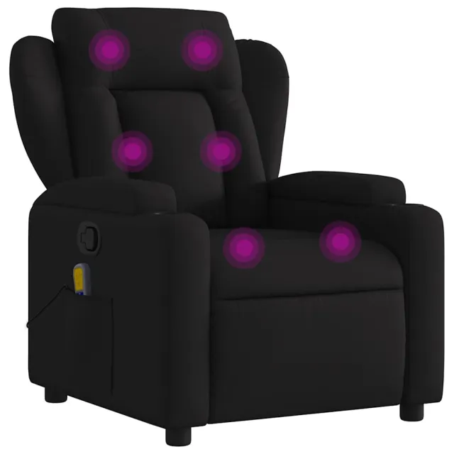 Fauteuil inclinable de massage noir tissu