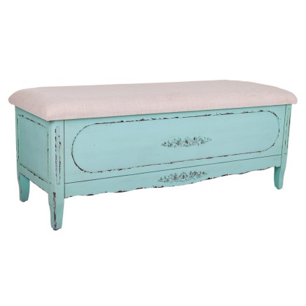 Banquette Alexandra House Living Bleu Éponge Bois d'épicéa Bois MDF