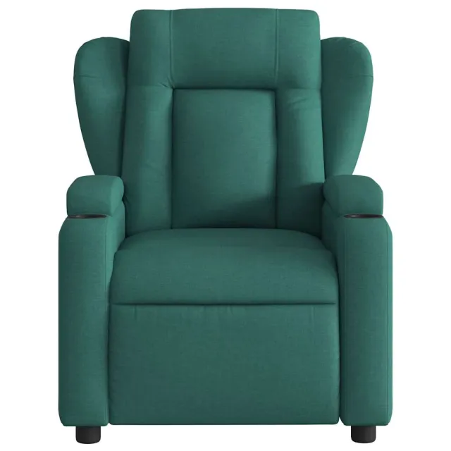 Fauteuil inclinable de massage vert foncé tissu