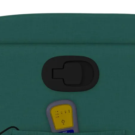 Fauteuil inclinable de massage vert foncé tissu