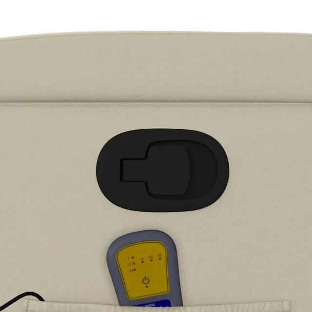Fauteuil de massage inclinable crème similicuir