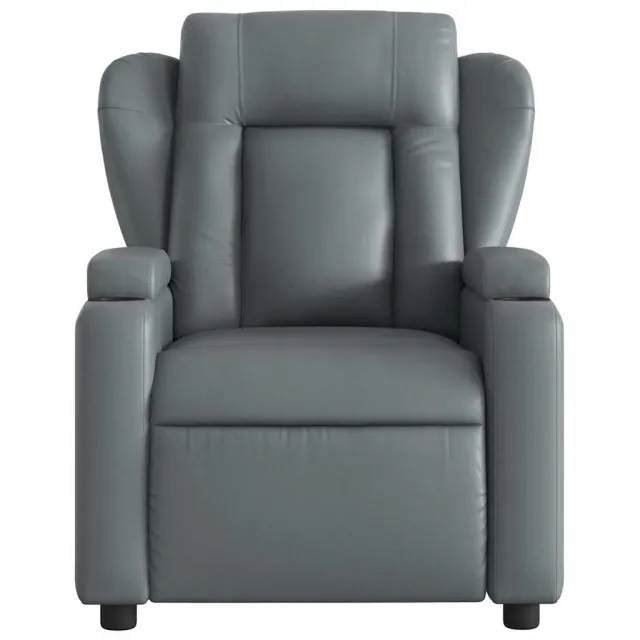 Fauteuil de massage inclinable gris similicuir