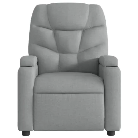 Fauteuil inclinable de massage gris clair tissu
