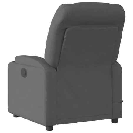 Fauteuil inclinable de massage gris foncé tissu