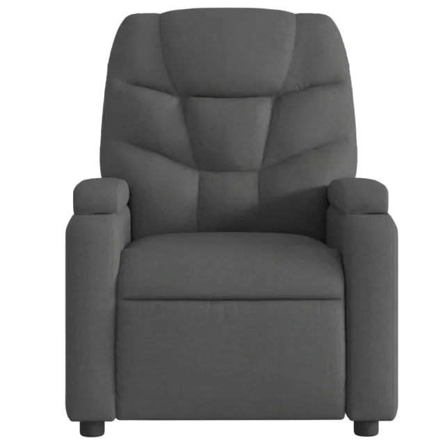 Fauteuil inclinable de massage gris foncé tissu