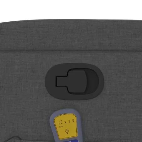 Fauteuil inclinable de massage gris foncé tissu