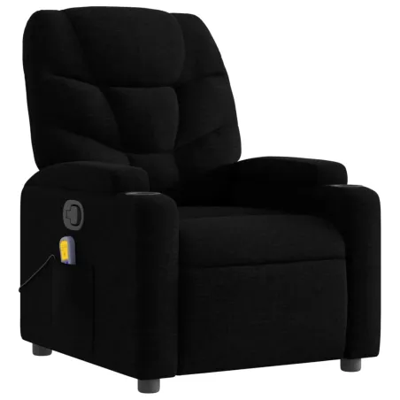 Fauteuil inclinable de massage noir tissu