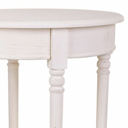 Mesa esquinera Alexandra House Living Blanco 50 x 60 x 50 cm 2