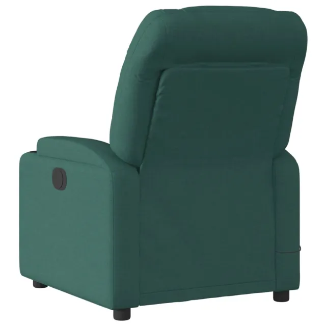 Fauteuil inclinable de massage vert foncé tissu