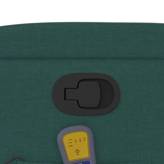 Fauteuil inclinable de massage vert foncé tissu