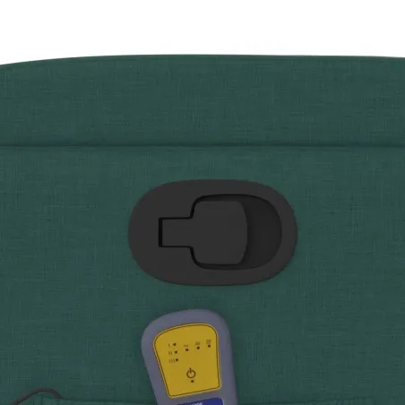 Fauteuil inclinable de massage vert foncé tissu