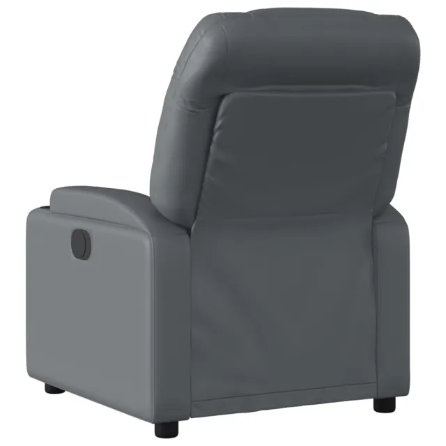Fauteuil de massage inclinable gris similicuir