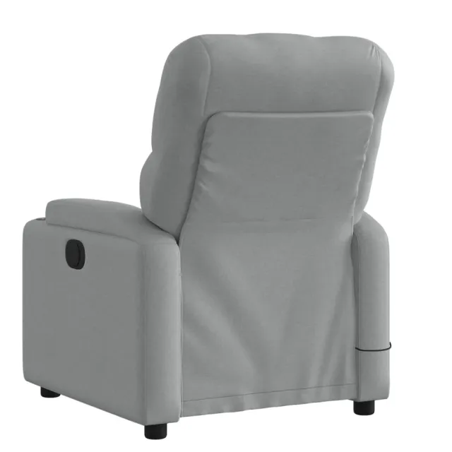 Fauteuil inclinable de massage gris clair tissu