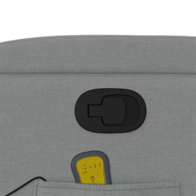 Fauteuil inclinable de massage gris clair tissu