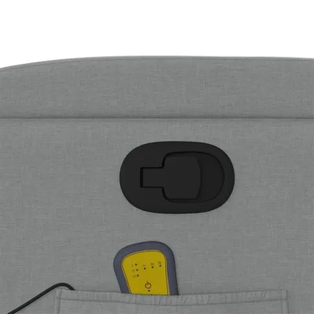 Fauteuil inclinable de massage gris clair tissu