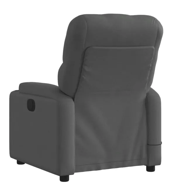 Fauteuil inclinable de massage gris foncé tissu
