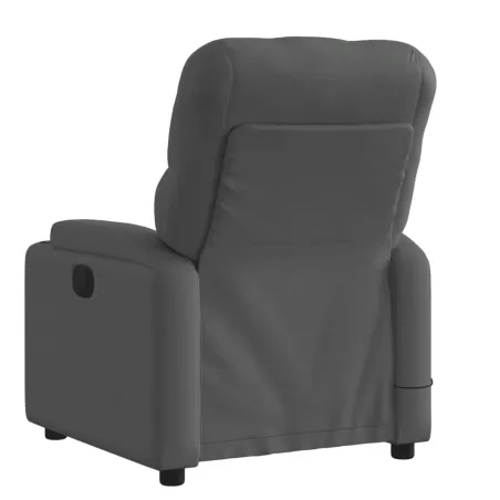 Fauteuil inclinable de massage gris foncé tissu
