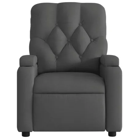 Fauteuil inclinable de massage gris foncé tissu