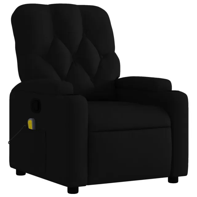 Fauteuil inclinable de massage noir tissu