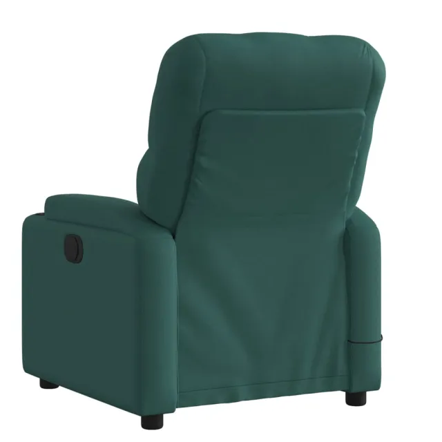 Fauteuil inclinable de massage vert foncé tissu