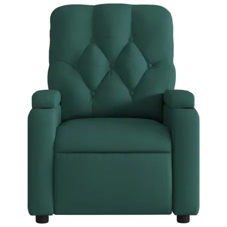 Fauteuil inclinable de massage vert foncé tissu