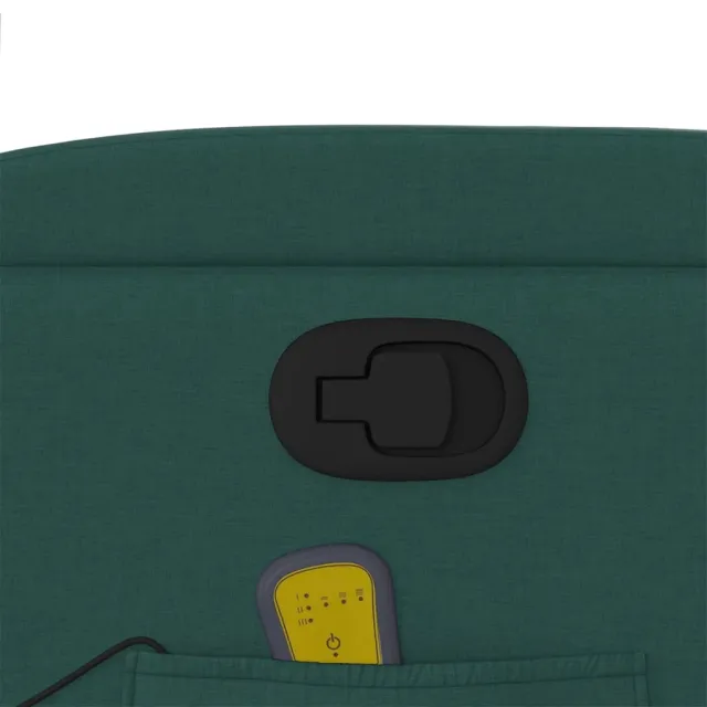 Fauteuil inclinable de massage vert foncé tissu
