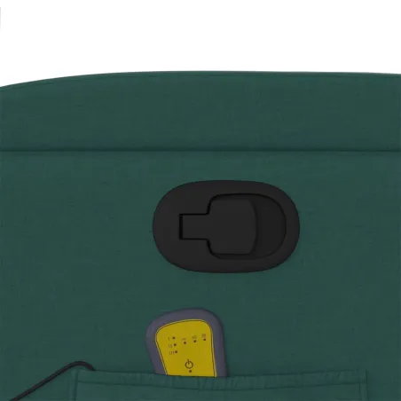 Fauteuil inclinable de massage vert foncé tissu