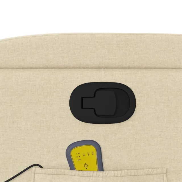 Fauteuil inclinable de massage crème tissu
