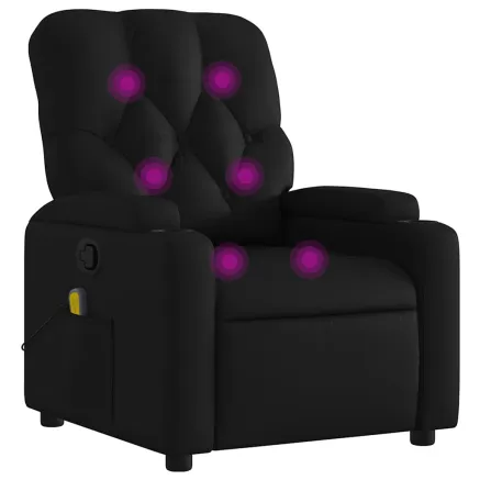 Fauteuil de massage inclinable noir similicuir 2