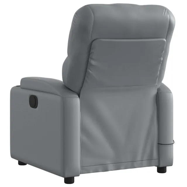 Fauteuil de massage inclinable gris similicuir