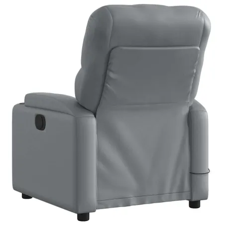 Fauteuil de massage inclinable gris similicuir