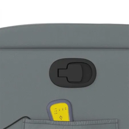 Fauteuil de massage inclinable gris similicuir