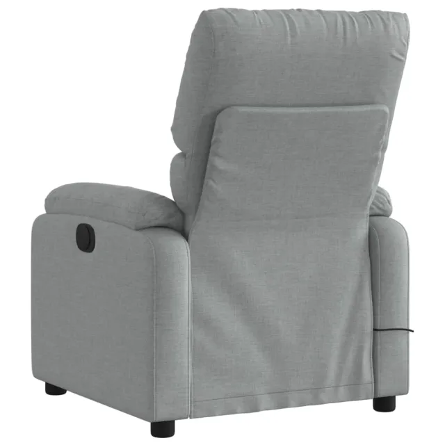 Fauteuil inclinable de massage gris clair tissu