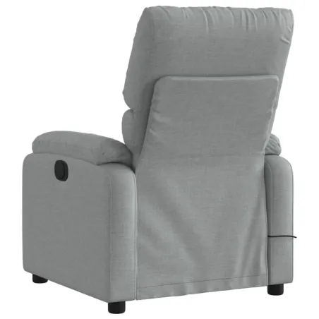 Fauteuil inclinable de massage gris clair tissu