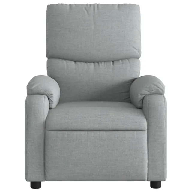 Fauteuil inclinable de massage gris clair tissu