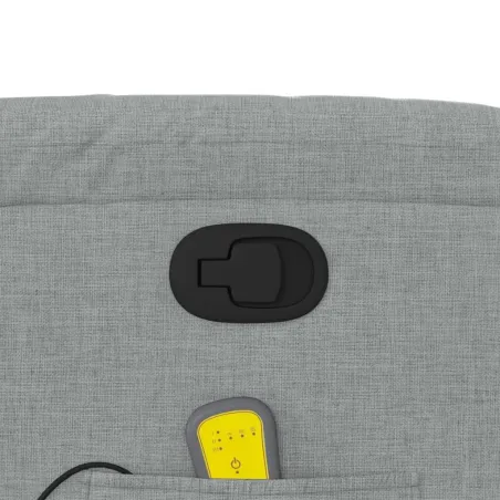 Fauteuil inclinable de massage gris clair tissu