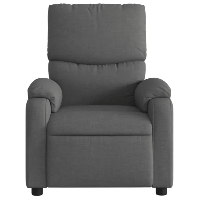 Fauteuil inclinable de massage gris foncé tissu