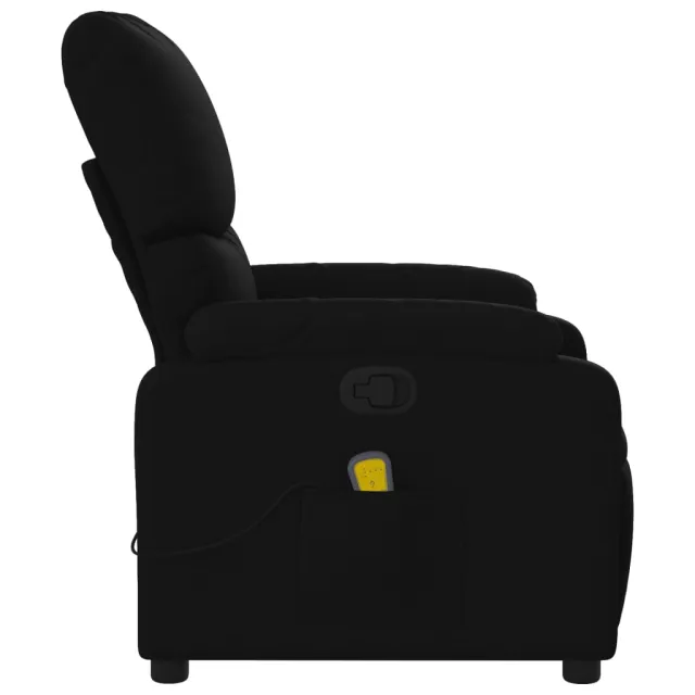 Fauteuil inclinable de massage noir tissu