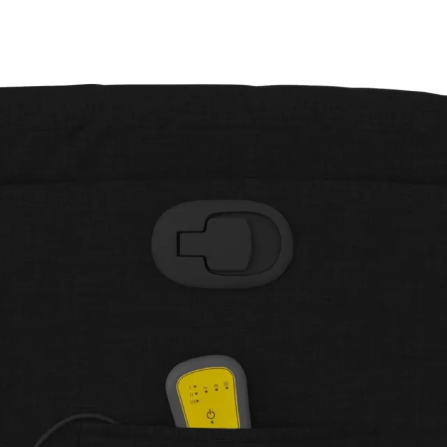 Fauteuil inclinable de massage noir tissu