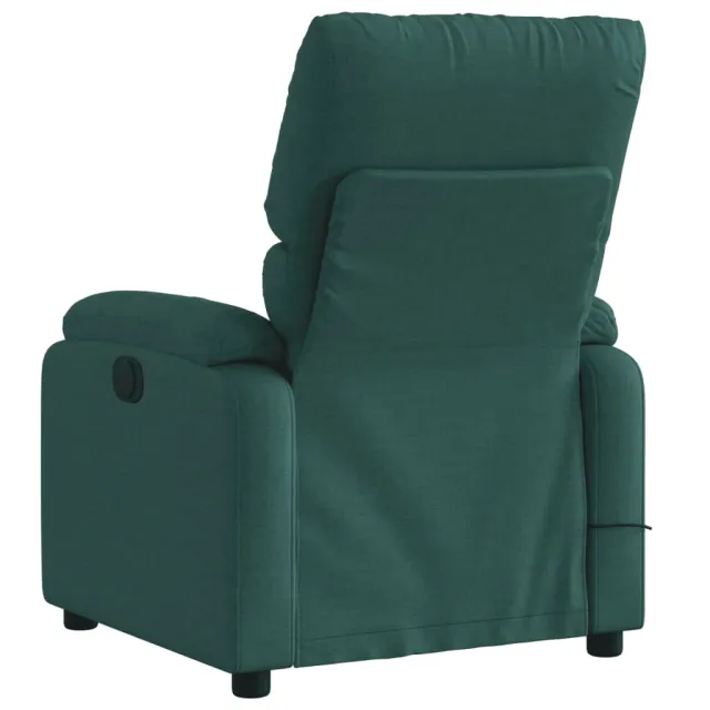Fauteuil inclinable de massage vert foncé tissu