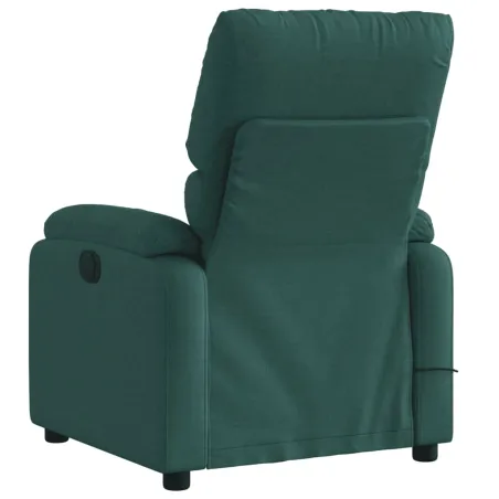 Fauteuil inclinable de massage vert foncé tissu