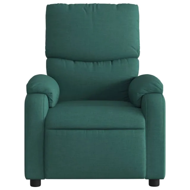 Fauteuil inclinable de massage vert foncé tissu