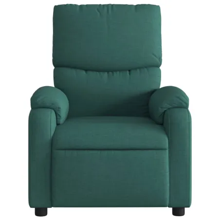 Fauteuil inclinable de massage vert foncé tissu