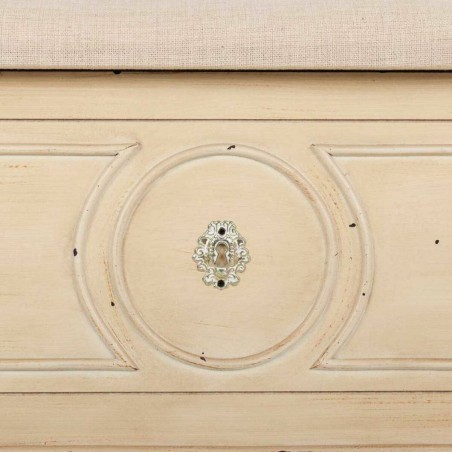 Hocker Alexandra House Living Beige Schwamm Tannenholz 43 x 48 x 120 c