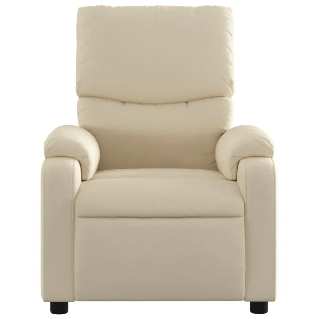 Fauteuil inclinable de massage crème tissu